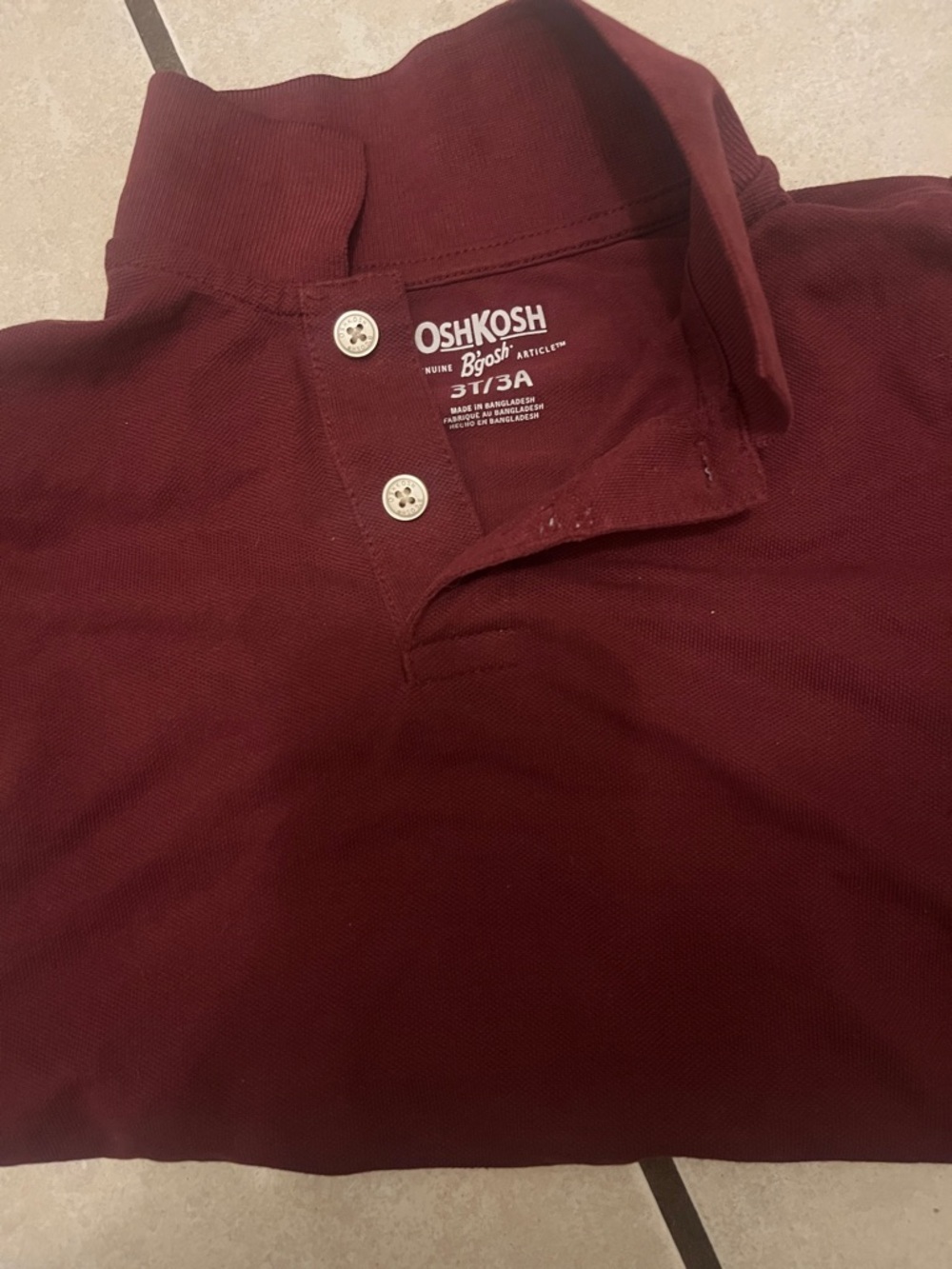 OshKosh B'gosh Maroon Polo Shirt